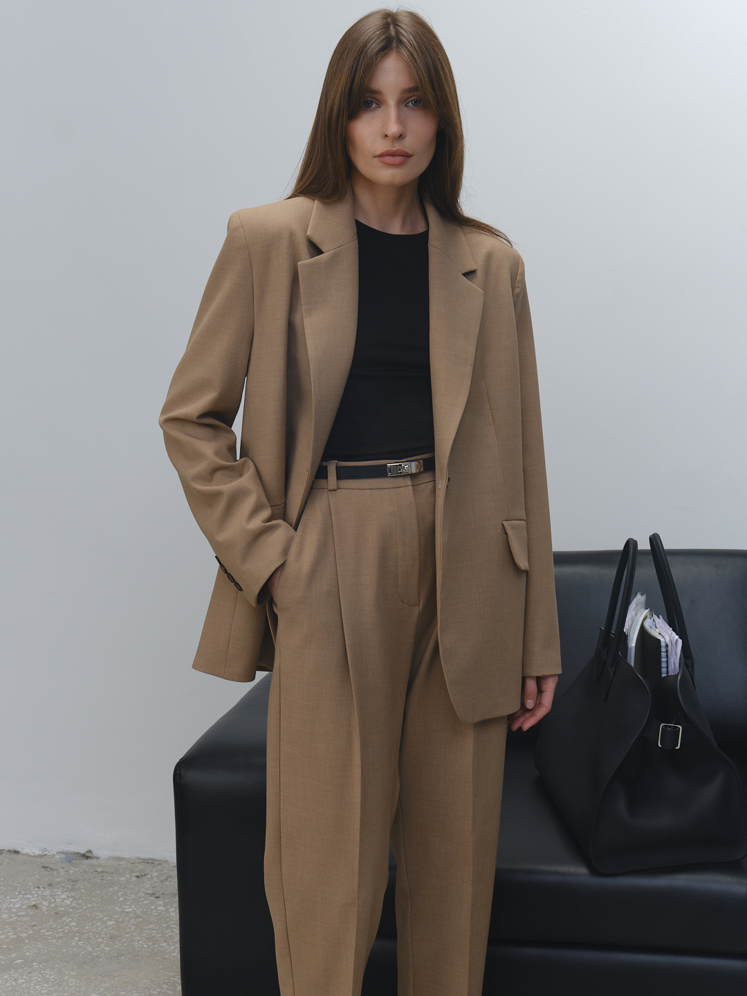 Жакет из костюмной ткани NEW LOOK (кэмэл)