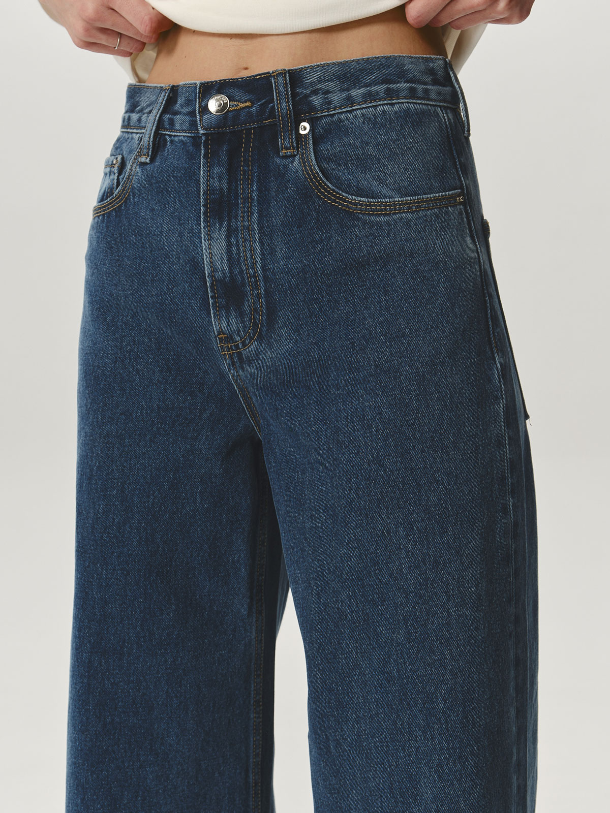 Джинсы WIDE LEG HIGHT RISE (синий)