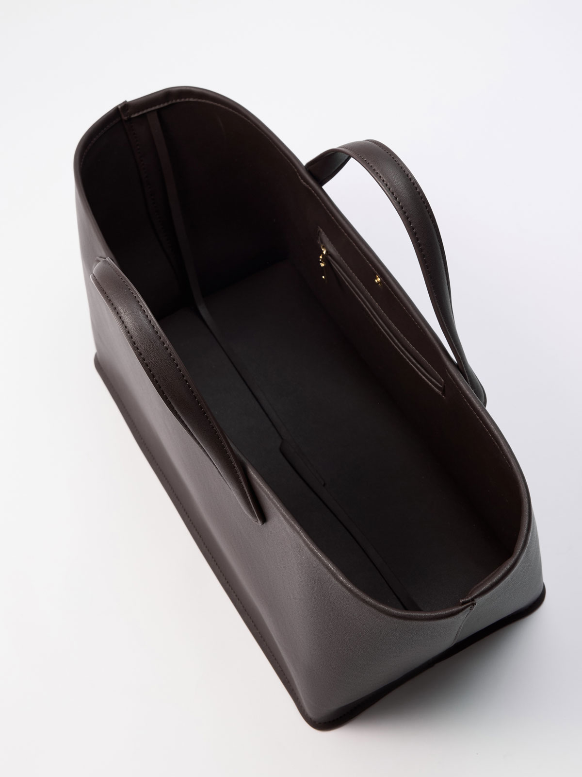 Сумка TOTE из гладкой кожи (шоколадный)