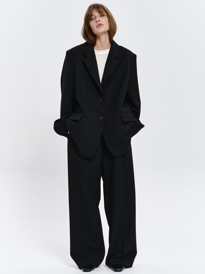 Жакет из костюмной ткани (черный)